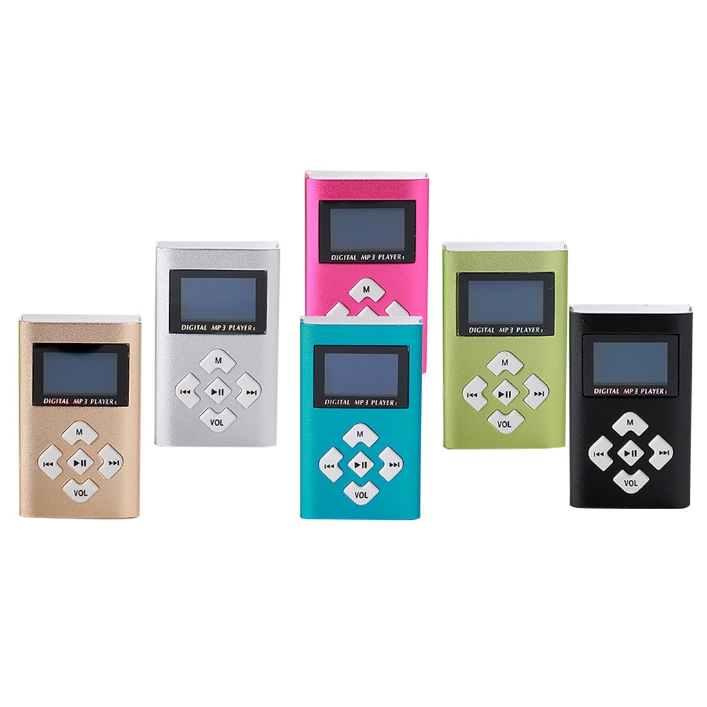 Screen Kaart Knop MP3 Speler Metalen Aluminium Shell Sport Draagbare Mp3 Speler Audio Mini Draagbare Walkman Muziekspeler MP3