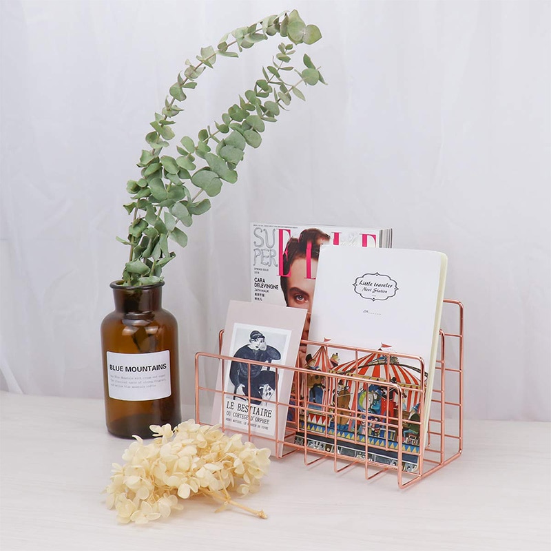 Desktop Mail Organizer, 3-Slot Metal Wire Mail Sorter, Letter Organizer for Letters, Mails, Books, Postcards and More, Mail Hold