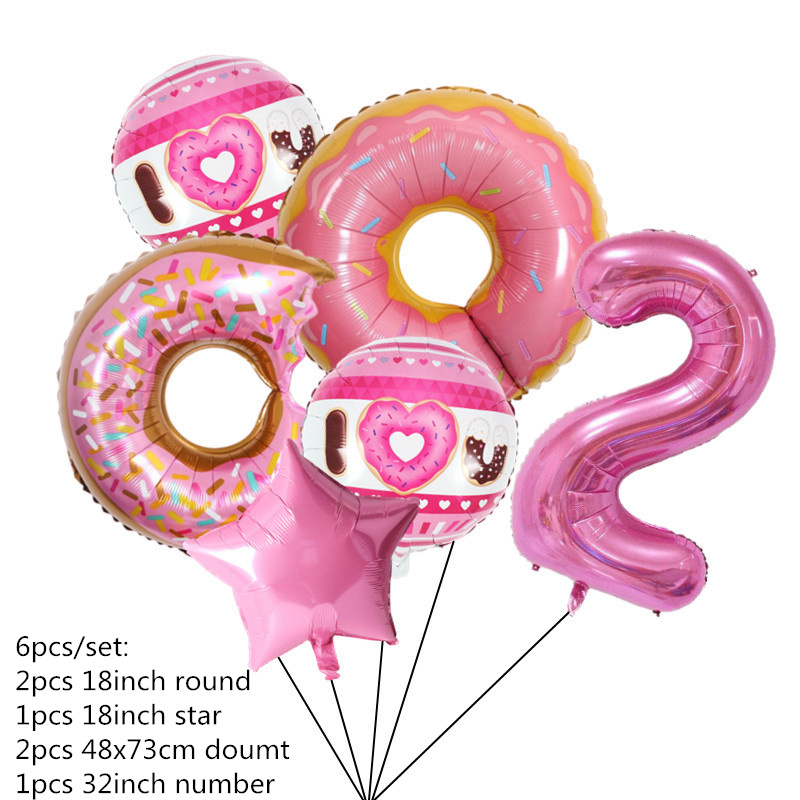 Donuts Dinner Plates Party Supplies Tableware Napkins Tablecloth Balloons Donut Grow Up Birthday Party Baby Shower Decorations