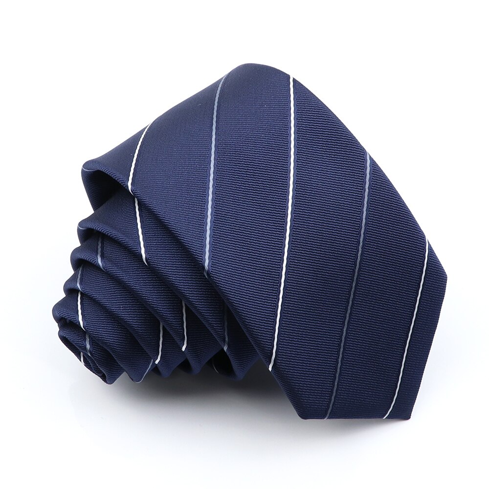 Corbata Negra a rayas para hombre, corbatas a cuadros de Color sólido de 6cm, azul y rojo, accesorios de uso diario, corbata, de de boda para hombre