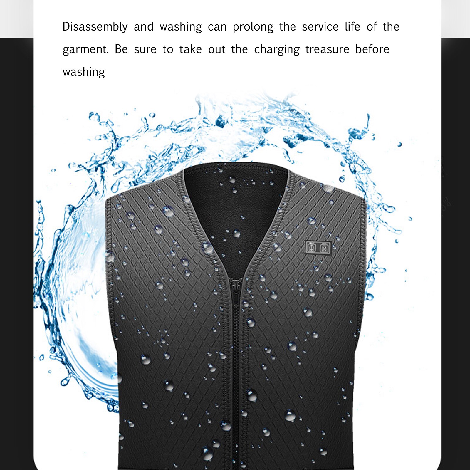 7 områder opvarmet jakke varme vest usb smart vaskbar størrelse justerbar usb opladning opvarmet tøj vinter varmere tøj
