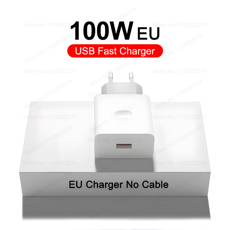 100W SuperVOOC Snelle oplader EU US Plug Snel opladen USB-oplader Type C Kabel Telefoonadapter voor Oneplus 13 12 11 10 Pro 12r 13r: DE