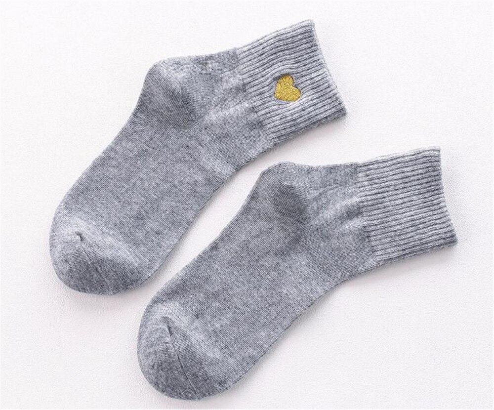 Socks Woman Spring Socks Girls Cotton Color Novelty Women Cute Heart Casual Funny Socks B628: color 1