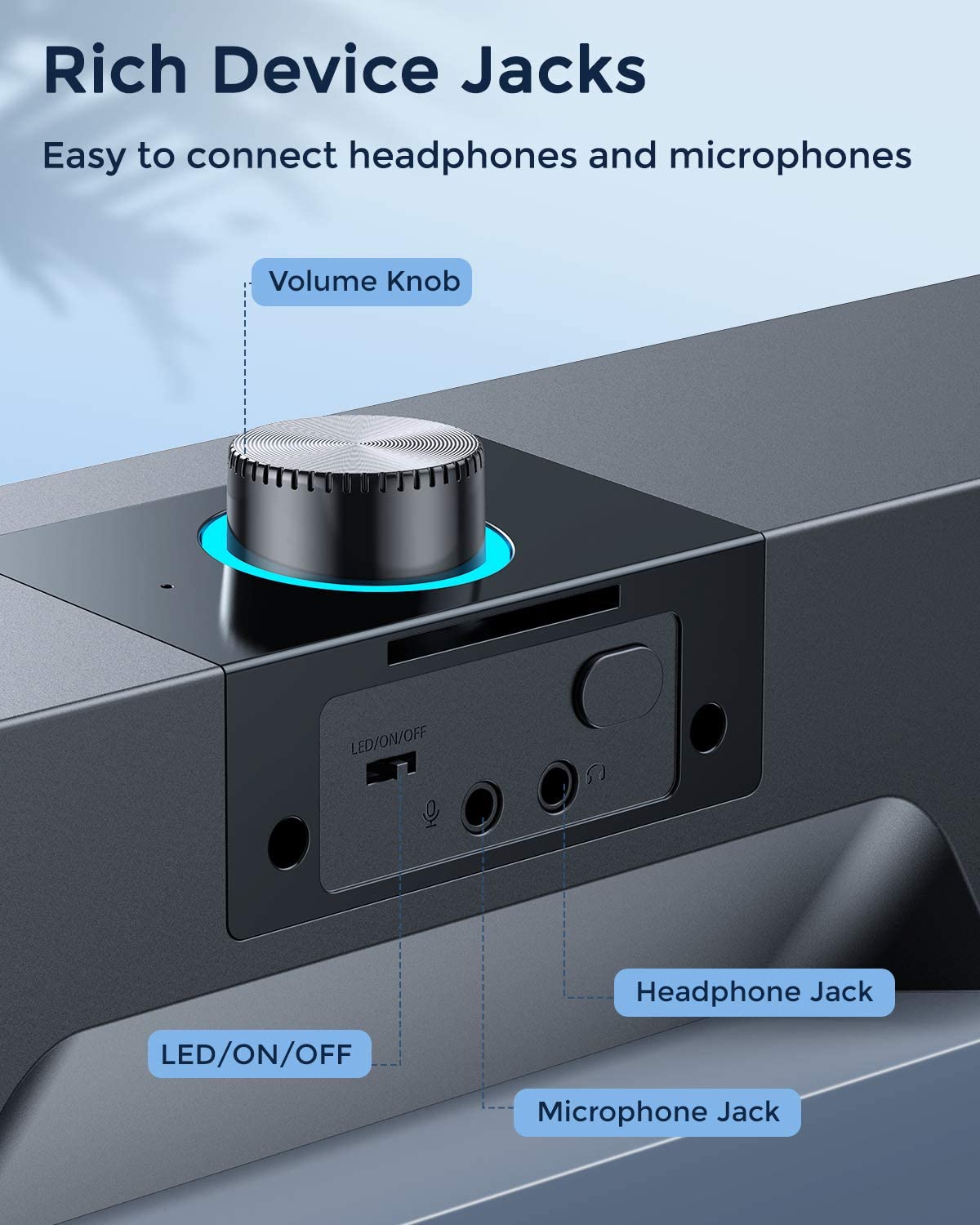 LENRUE A39 Bluetooth Computer Speaker Wired USB Sound Bar, Surround Sound Box for Home Theater PC Laptop Tablets Desktop Macbook