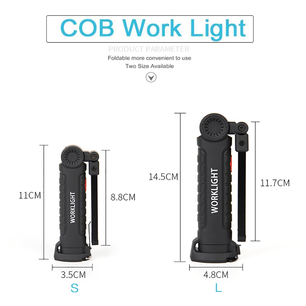 Verlichting Oplaadbare Led Zaklamp Lantaarn Inspectie Lamp Spotlight Super Bright Torch Camping Licht Cob Led Lamp