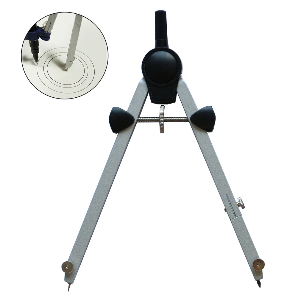 School Spring With Long Rod Trimmability Portable Technical Drafting Drawing Stationery Compass Set