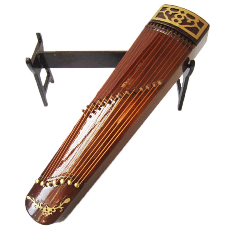 Mini Guzheng Model Chinese Traditional Zither Musical Instrument Collection Decorative Ornaments Model With Case Stand: Default Title