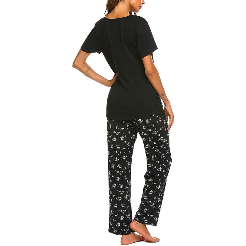 Pyjama Set Voor Zwangere Vrouwen Moederschap Nachtkleding Verpleging Kleding Winter Katoen Borstvoeding Nachtkleding Homewear Tops + Broek