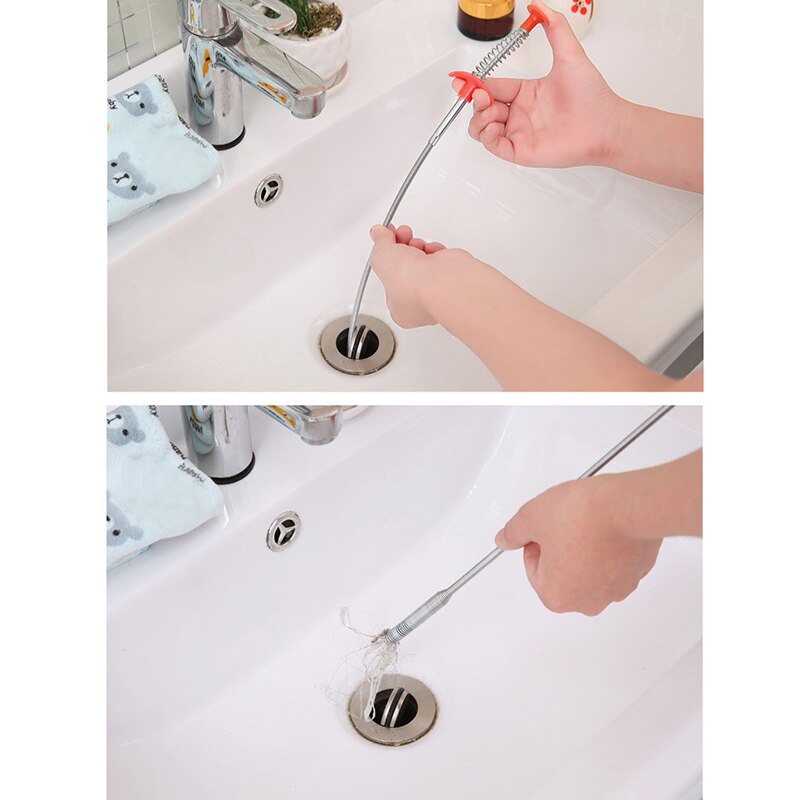 Drain Snake Drain Cleaner Sticks Clog Remover Cleaning Tools Spring Pipe Dredging Tools HKS99