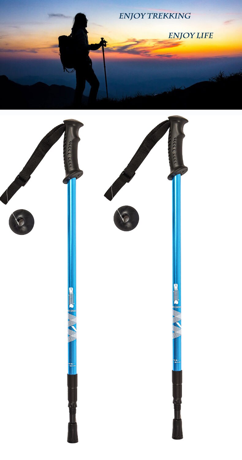 Bastoncini da Nordic Walking bastoncini da passeggio telescopici telescopici campeggio escursionismo bastoncini da Trekking bastoncini da arrampicata: 1 PAIR
