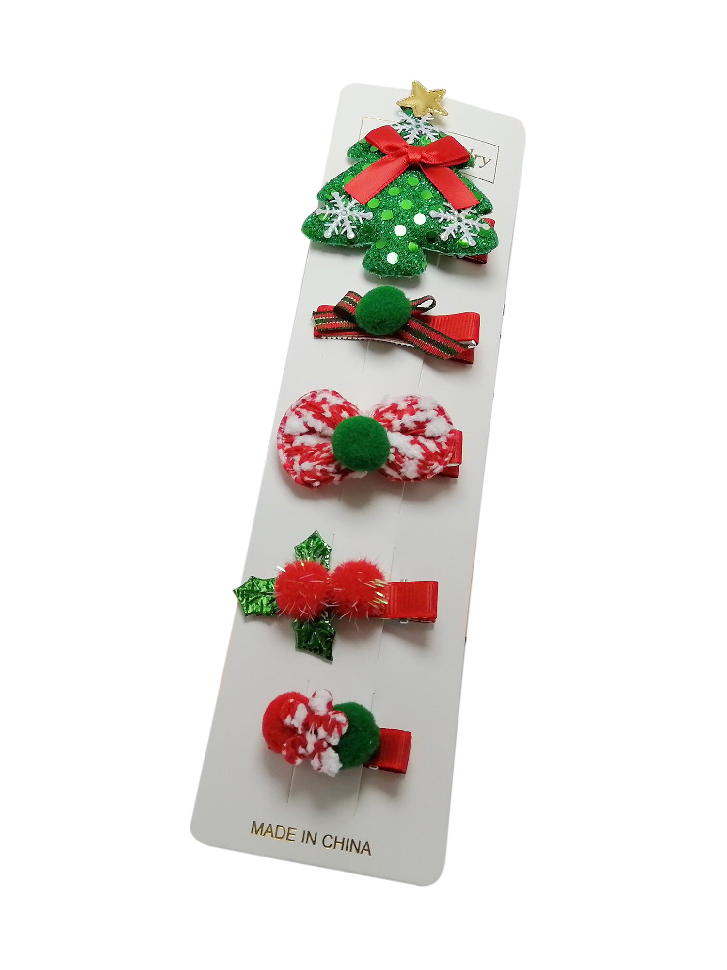 Citgeett Christmas Hair Clips Lovely Snowman Xmas Tree Hat Snowflake Hair Barrettes for Women Girls: D