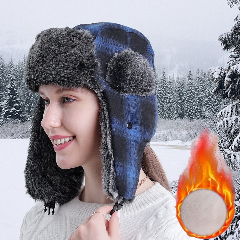 Vrouwen Winter Leifeng Bomber Hoeden Man Aviator Hoeden Russische Cap Oorkleppen Bomber Leifeng Caps Voor Mannen Outdoor Winddicht hoed: 4