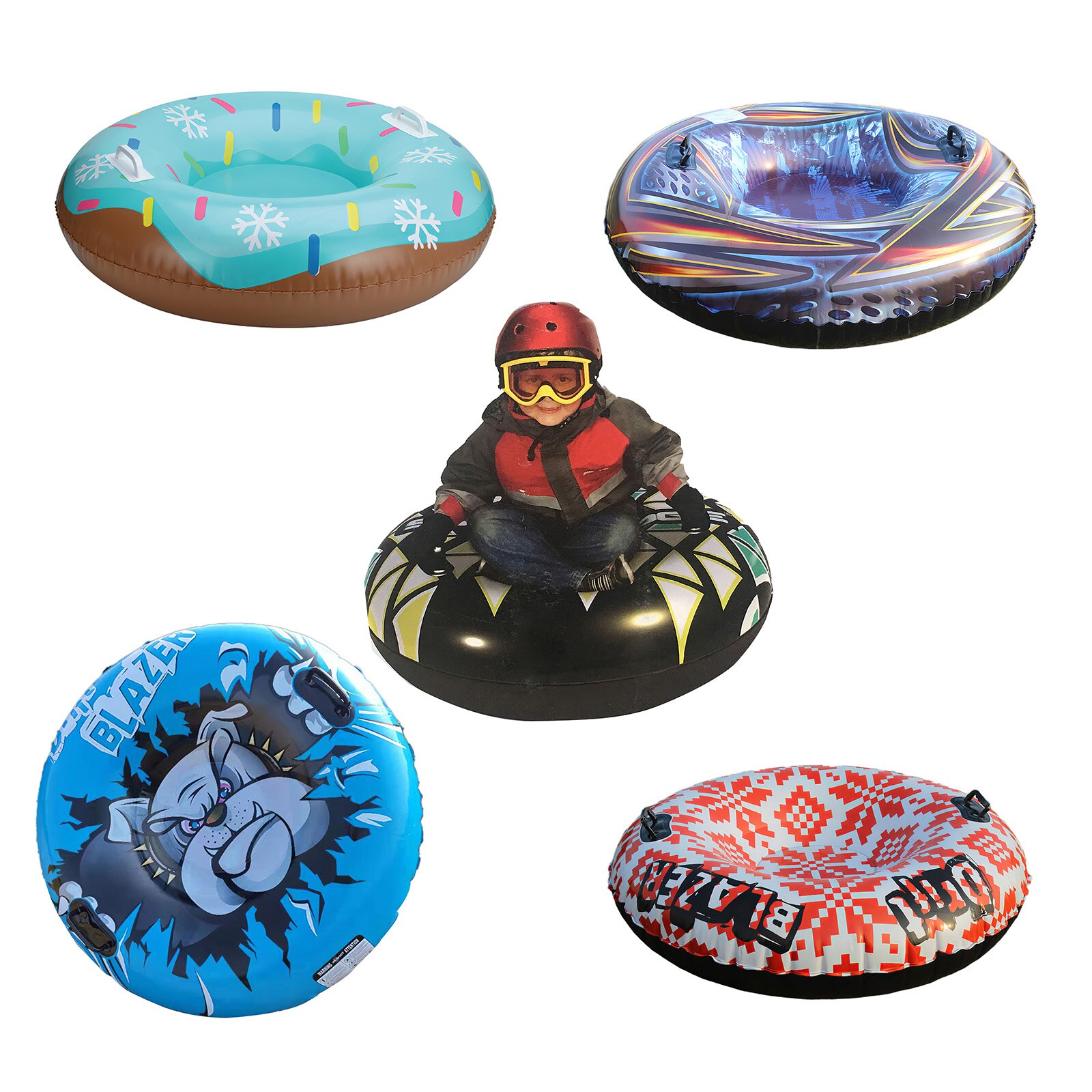 Inflatable Ski Lap Winter Outdoor Inflatable Toys Ski Equipment Inflatable Ski Laps Skis Sledges Ski Carts Skiing Accessories