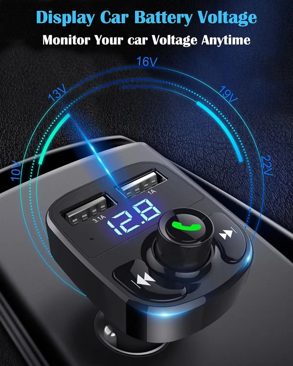 Auto Ladegerät FM Sender Bluetooth Audio Dual USB Auto MP3 Player autoradio Freisprecheinrichtung Ladegerät 3,1 A Auto Zubehör
