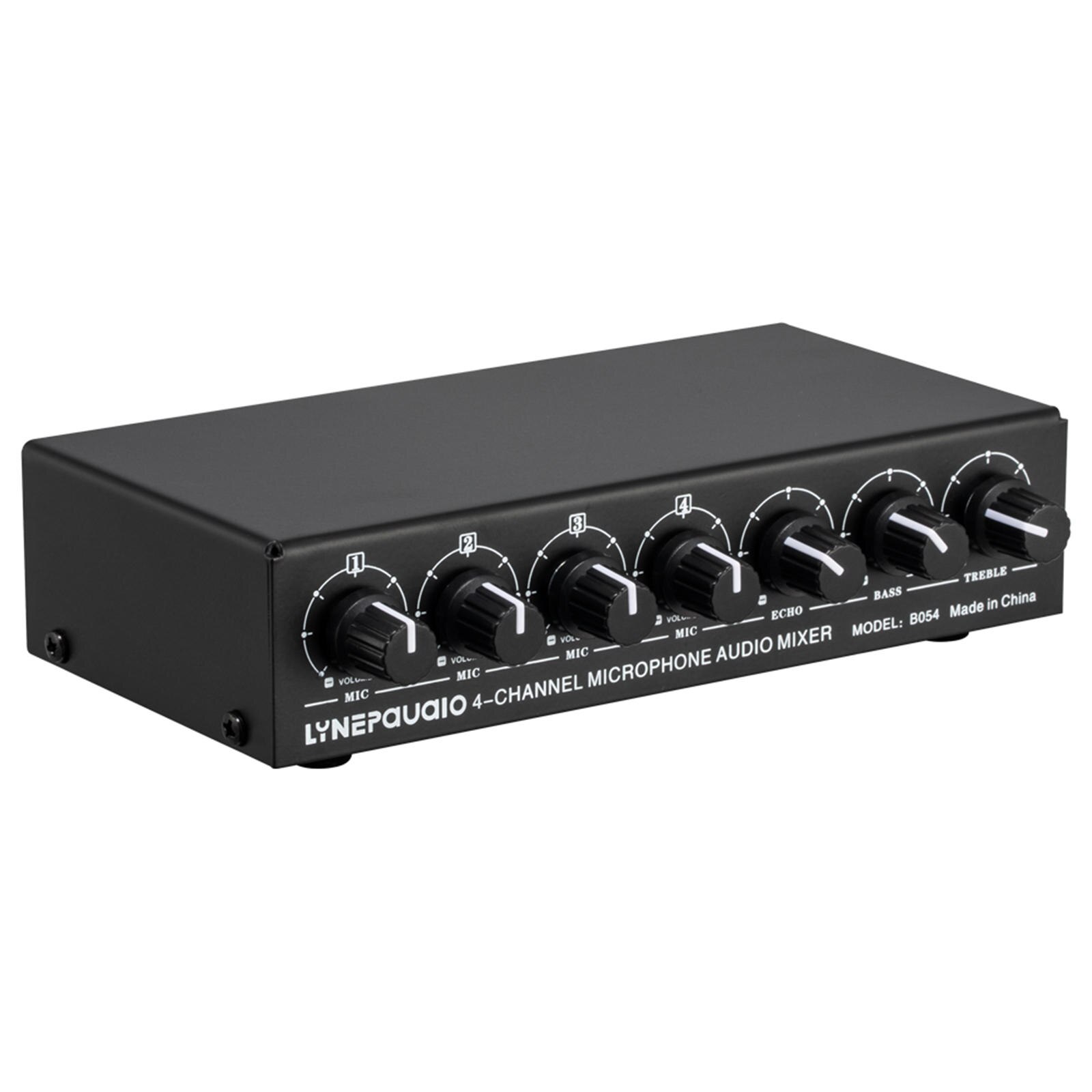5-Way Stereo Active Mixer Audio Multi-Channel Mixer with Headphone Monitor