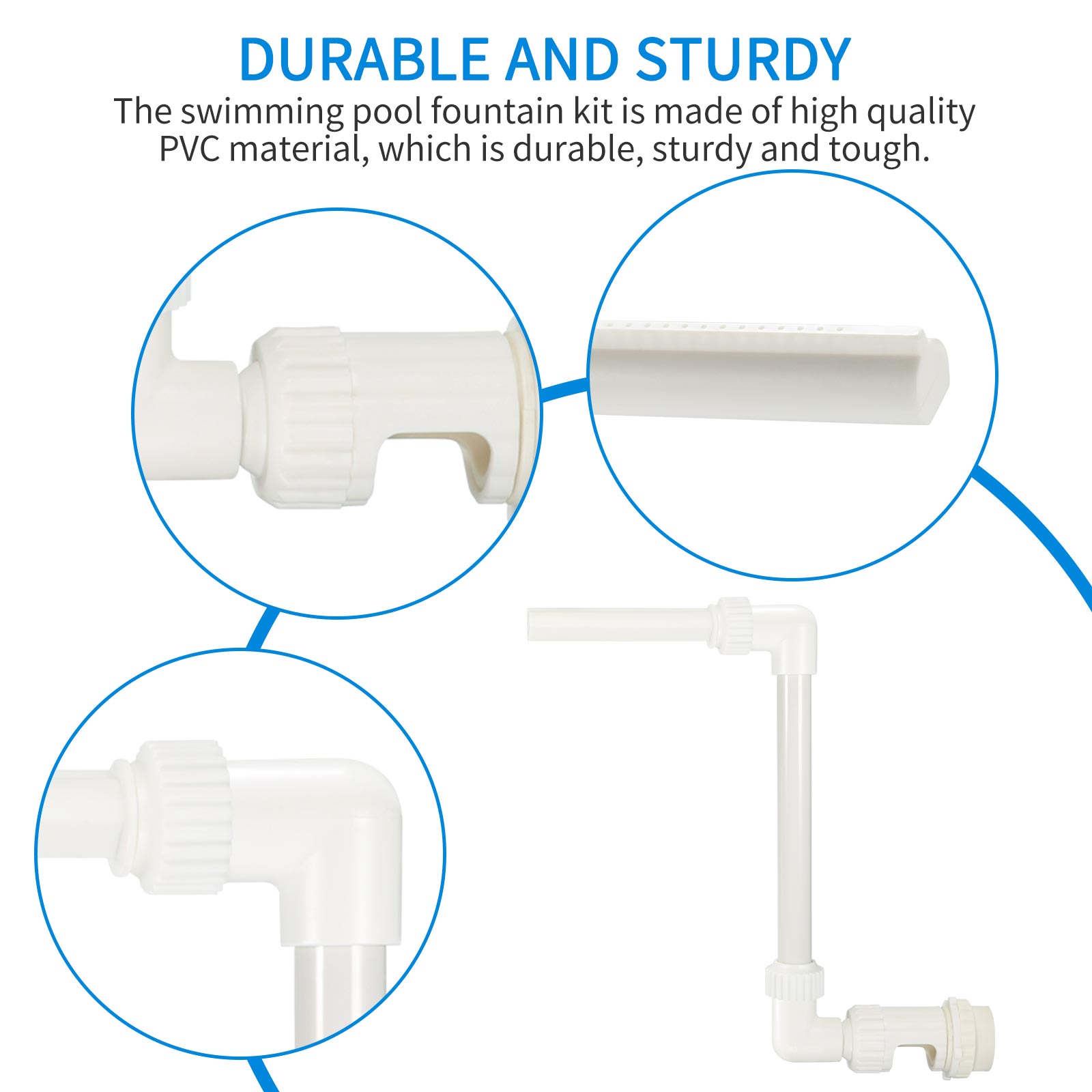 Zwemmen Vis Zwembad Waterval Fontein Verstelbare Water Zwembaden Connector Hoofd Decoratie Zwembad Vijver Drijvende Fontein Apparaat