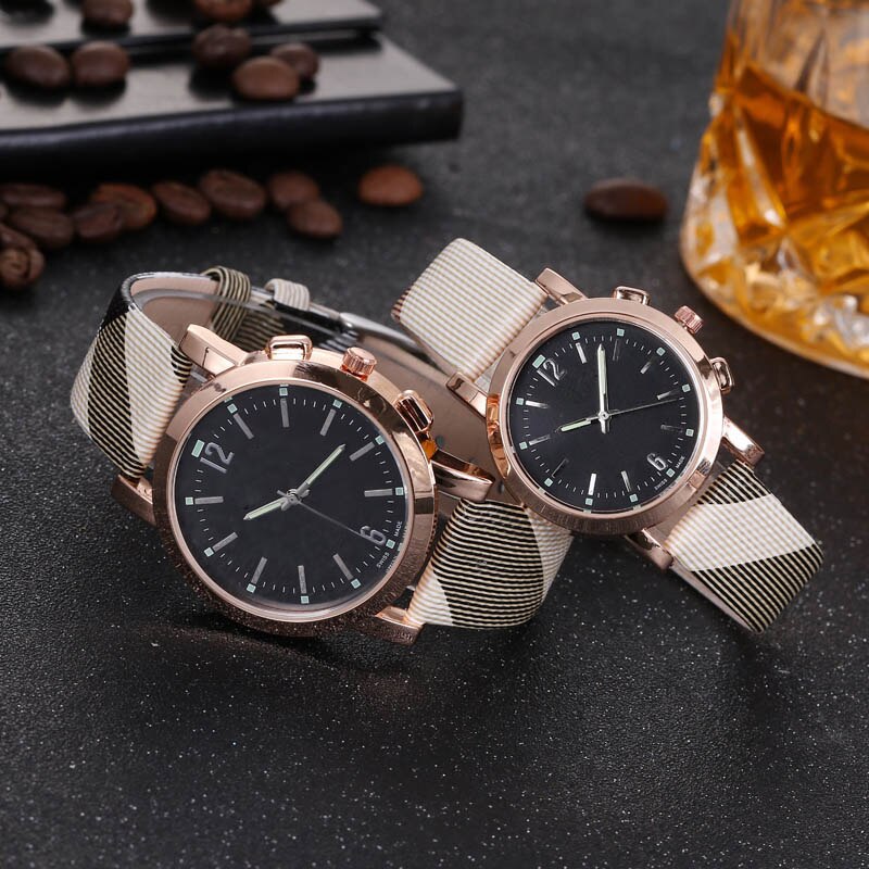 Luxe paar horloges heren dames quartz horloge aaa sport waterdicht tafel lederen band horloge paar montre