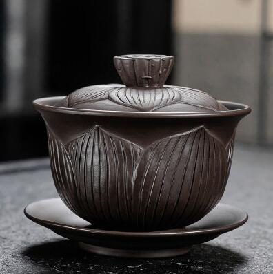 Dehua biała porcelana Gaiwan duży ceramiczny niebieski i biały Sancai przykrywka do filiżanki pojedyncza filiżanka Jingdezhen zestaw do parzenia herbaty: 16