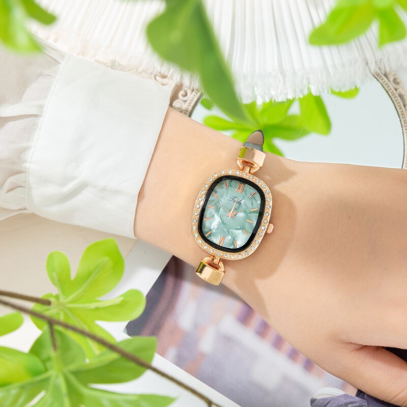 Vrouwen Horloges Armband Sterrenhemel Dames Armband Horloge Marmer Casual Lederen Quartz Horloge Klok Relogio Feminino