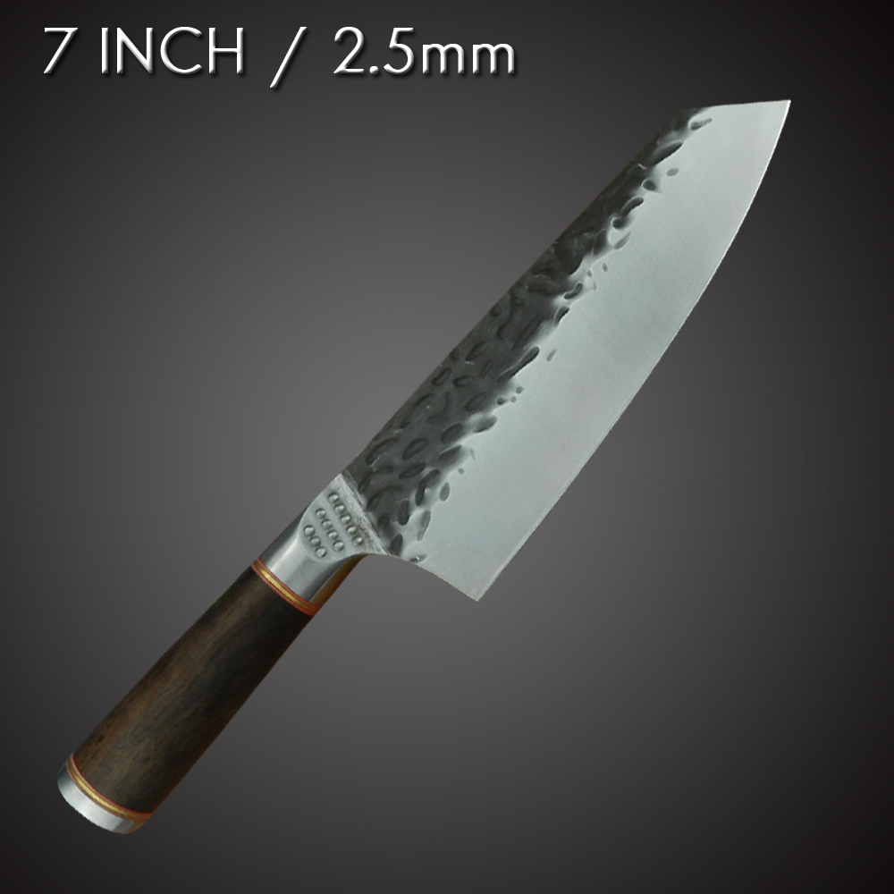 Handmade Forged Cleaver Butcher Knife 8 INCH Slaughter Chopping Cutting Bone Stainless Steel 5CR15 Knife Camping Hiking Tool: 7 cooking knife