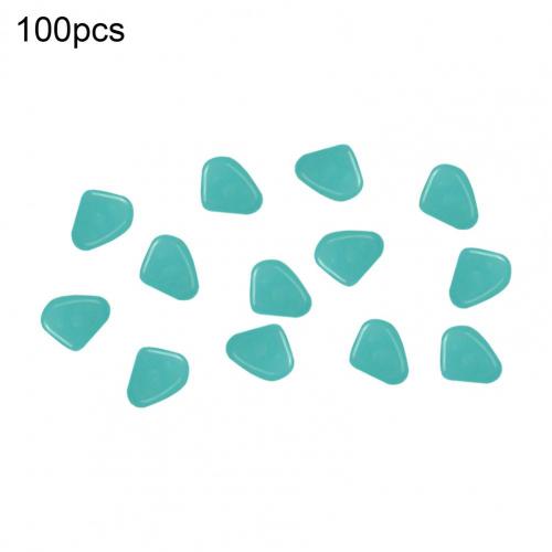 100Pcs Luminous Pebbles Eco-friendly Warm Light Resin Glow in the Dark Pebbles for Home: Light Blue