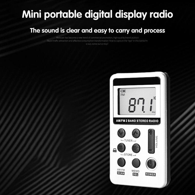 Fm/Am Radio Twee-Band Draagbare Oplaadbare Digitale Display Radio Stereo