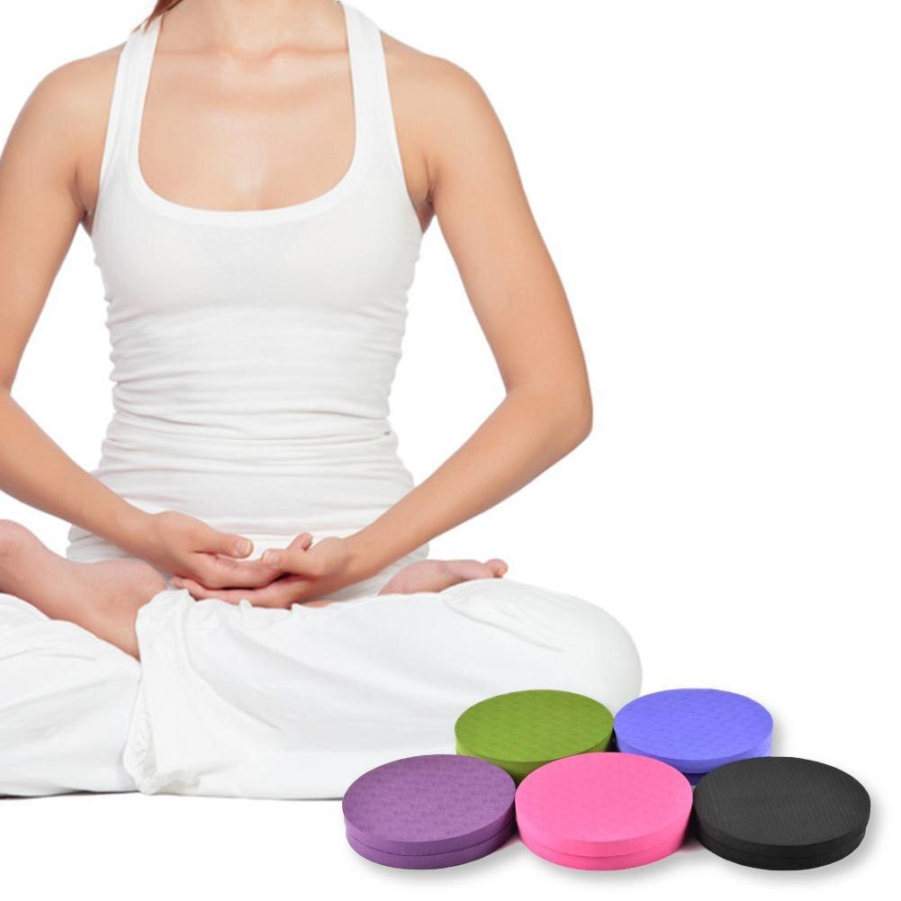 Runde yogamatte, praktisch zum mitnehmen, rundes yogapad für sport, balance und training, rutschfest, dickwandig