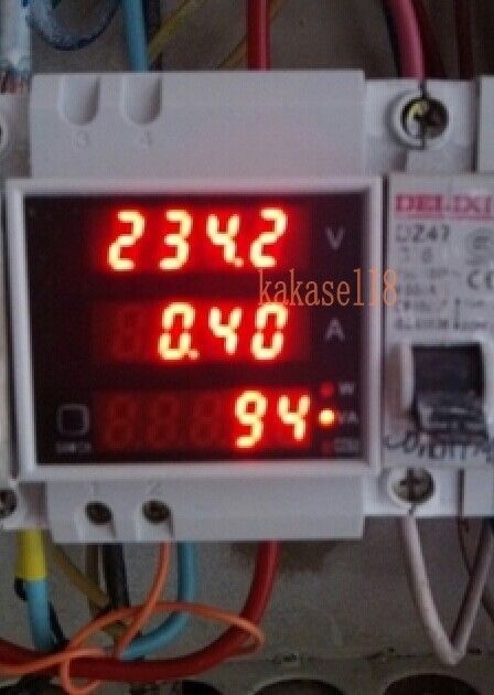 AC 110V 220V Digital DIN RAIL100A watt power meter Ammeter Voltmeter 80-300V