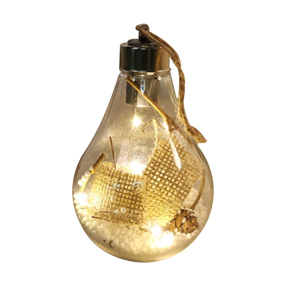 Lichtgevende kerstboombal heldere lichtgevende bal led hanglamp mooie plastic bolvormige lamp: 5