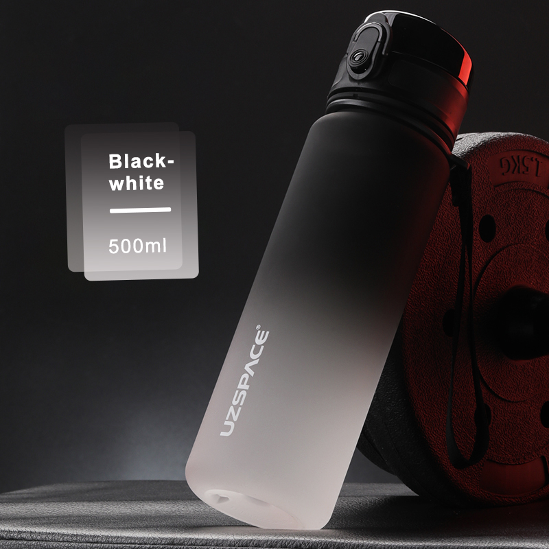 UZSPACE Water Bottle BPA Free Plastic Water Bottle with Carabiner Leakproof Sports Bottle for Gym Fitness 32Oz/1000ml