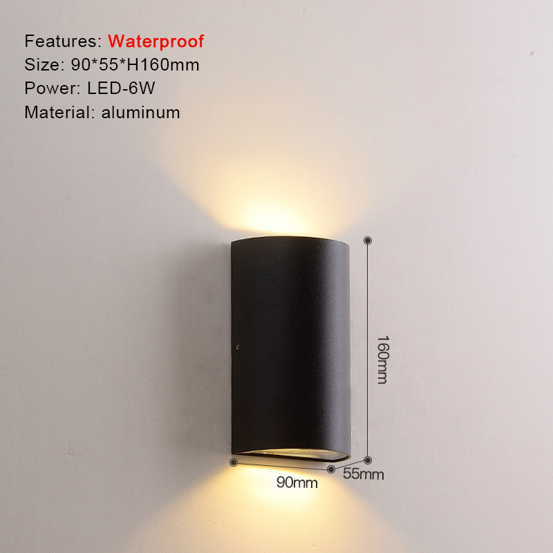 LED-Außen leuchten wasserdicht ip65 Wand leuchte Veranda Garten beleuchtung 6w 10w AC85-265V Außenwand leuchte Korridor Treppen lampen: WHITE