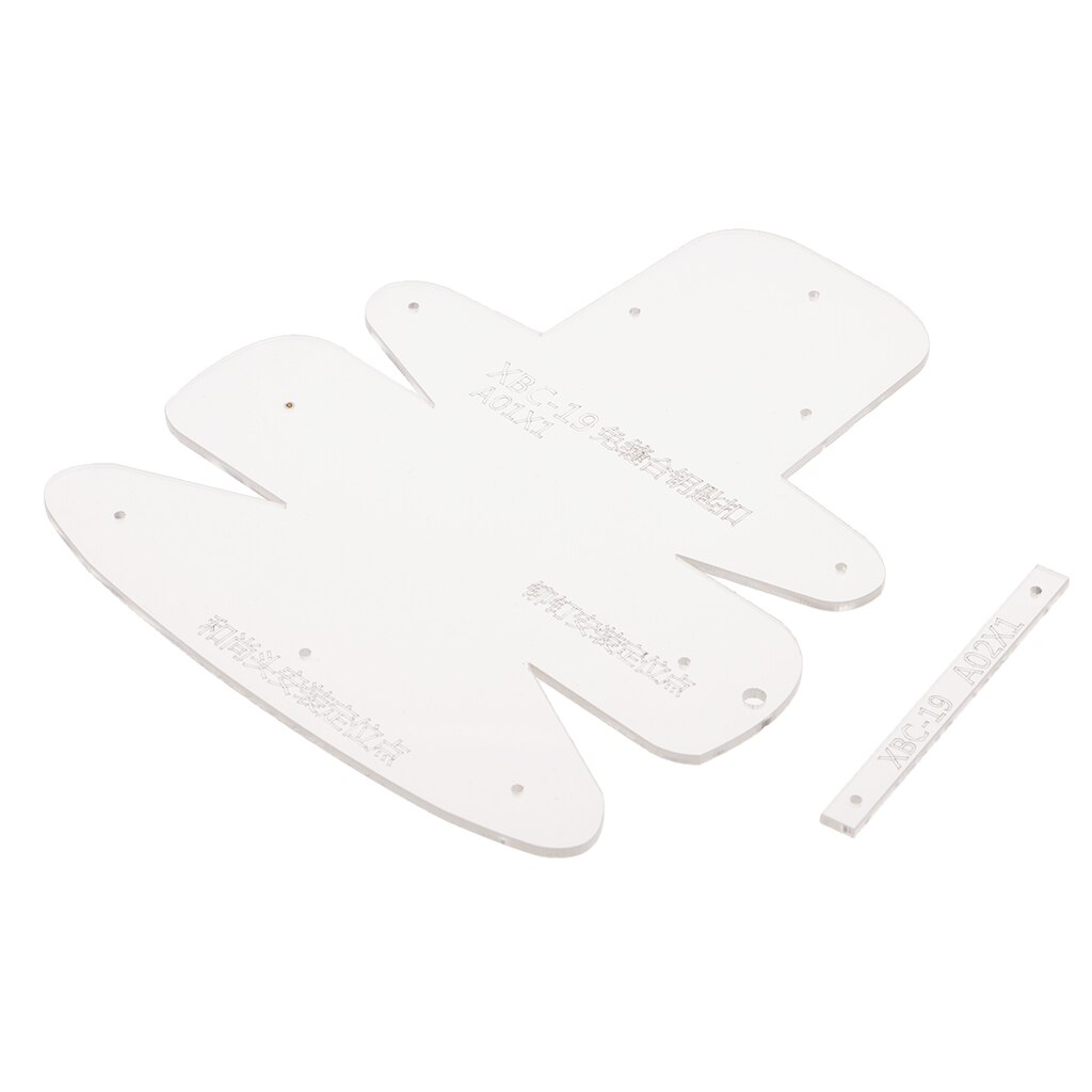 2 Pieces Leather Craft Clear Acrylic Coin Purse Pattern Keyring Key Chain Stencils Templates