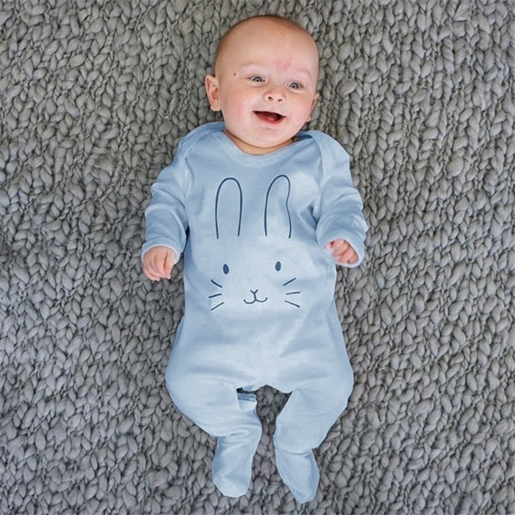 Pasgeboren Baby Rompertjes Leuke Baby Meisjes Jongens Lange Mouwen Rabbite Cartoon Leuke Romper Katoenen Baby Jumpsuit Cartoon Kostuum