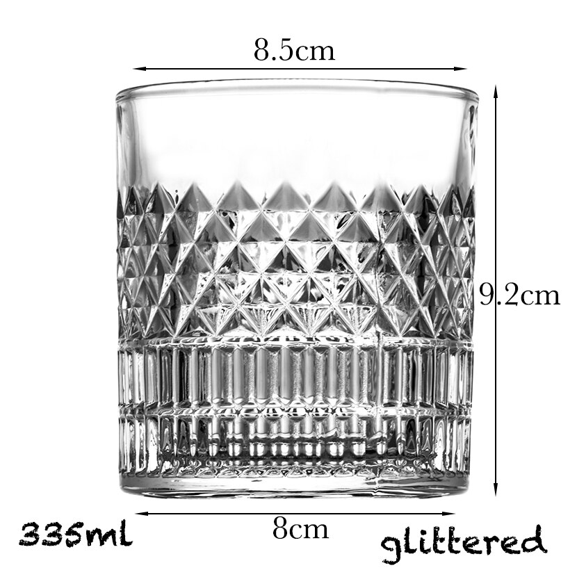 Whiskyglazen, Scotch Bril, ouderwetse Whisky Bril/Perfecte Voor Scotch Liefhebbers/Stijl Glaswerk Voor Bourbon/Rum: Glittered