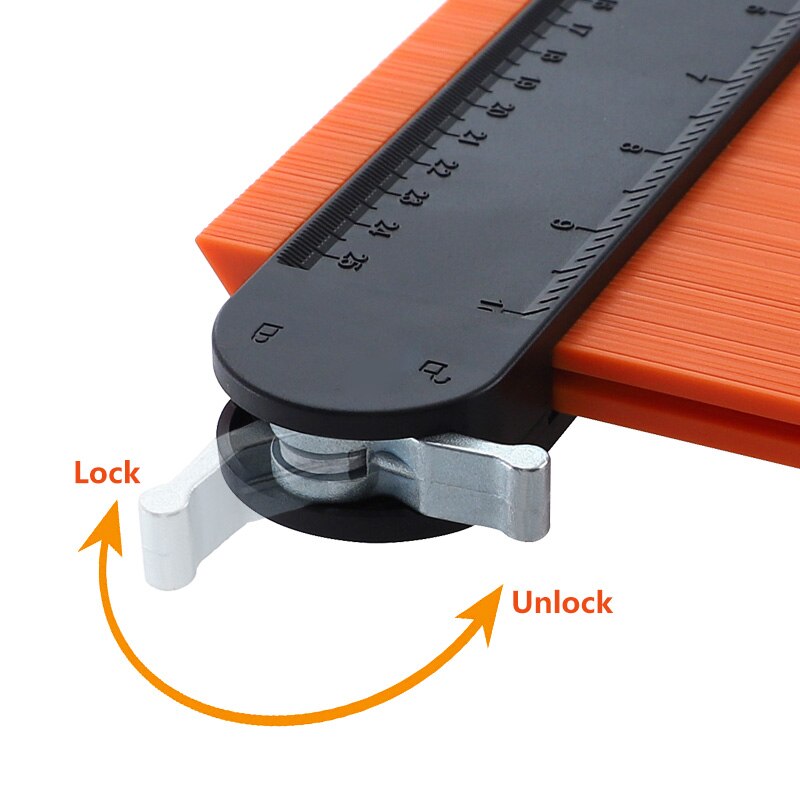 5 ''/10'' kontur Messgerät mit Metall sperren 130mm Erweitern Profil Messgerät Unregelmäßige bilden Duplizierer Fliesen Laminat fliesen Kennzeichnung Werkzeug