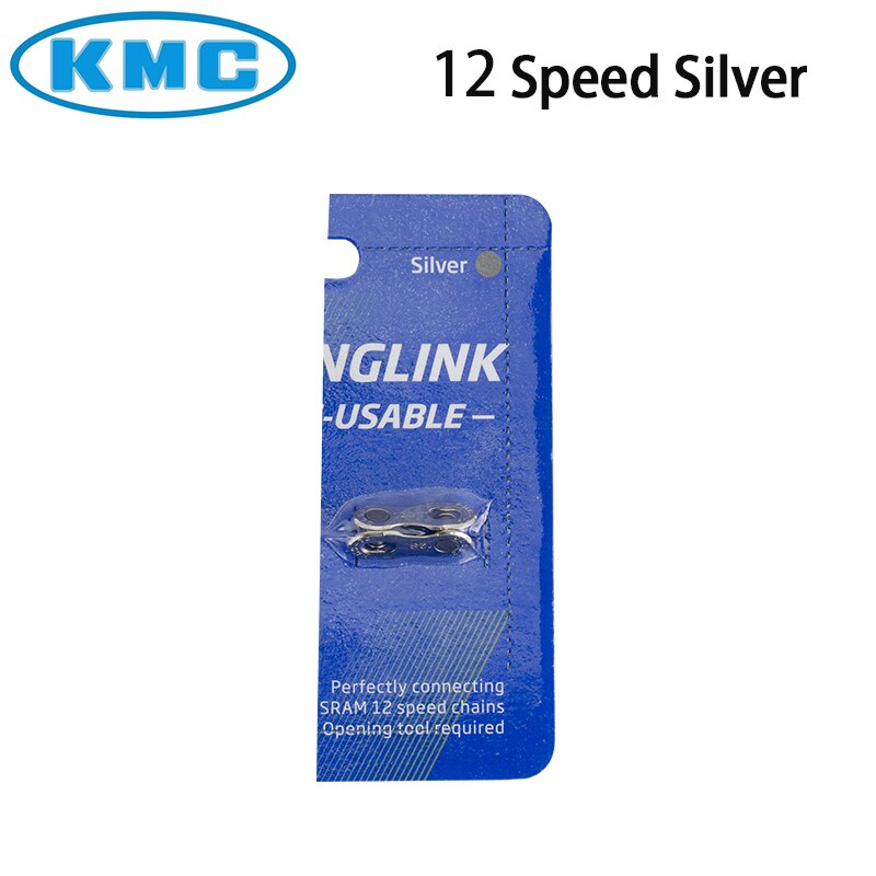 KMC – maillons de chaîne de vélo de route, 6/7/8/9/10/11 vitesses, une paire, or argent, pour Shimano: 12 speed Silver