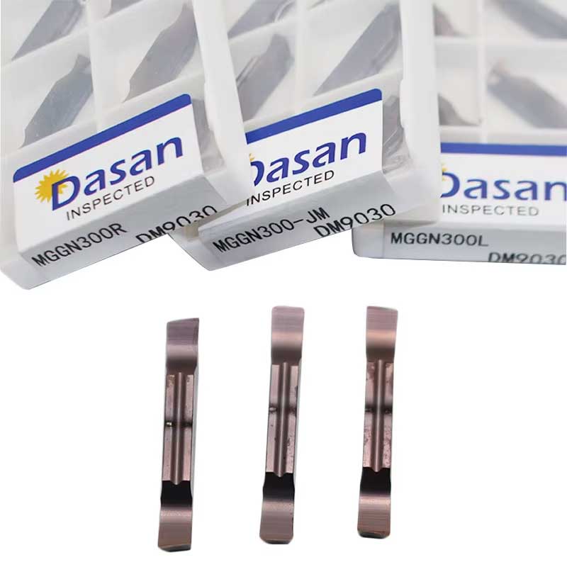 10 pz MGGN MGGN200 MGGN300 MGGN400 R-30 L-30 R-45 L-45 Dasan Inserti in Metallo Duro fessura Scanalatura lama Tornio CNC Utensile Da Taglio