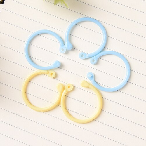 Plastic Ring Binder for Spiral Notebook Diary Loose Leaf Book Binding 12Pcs/set