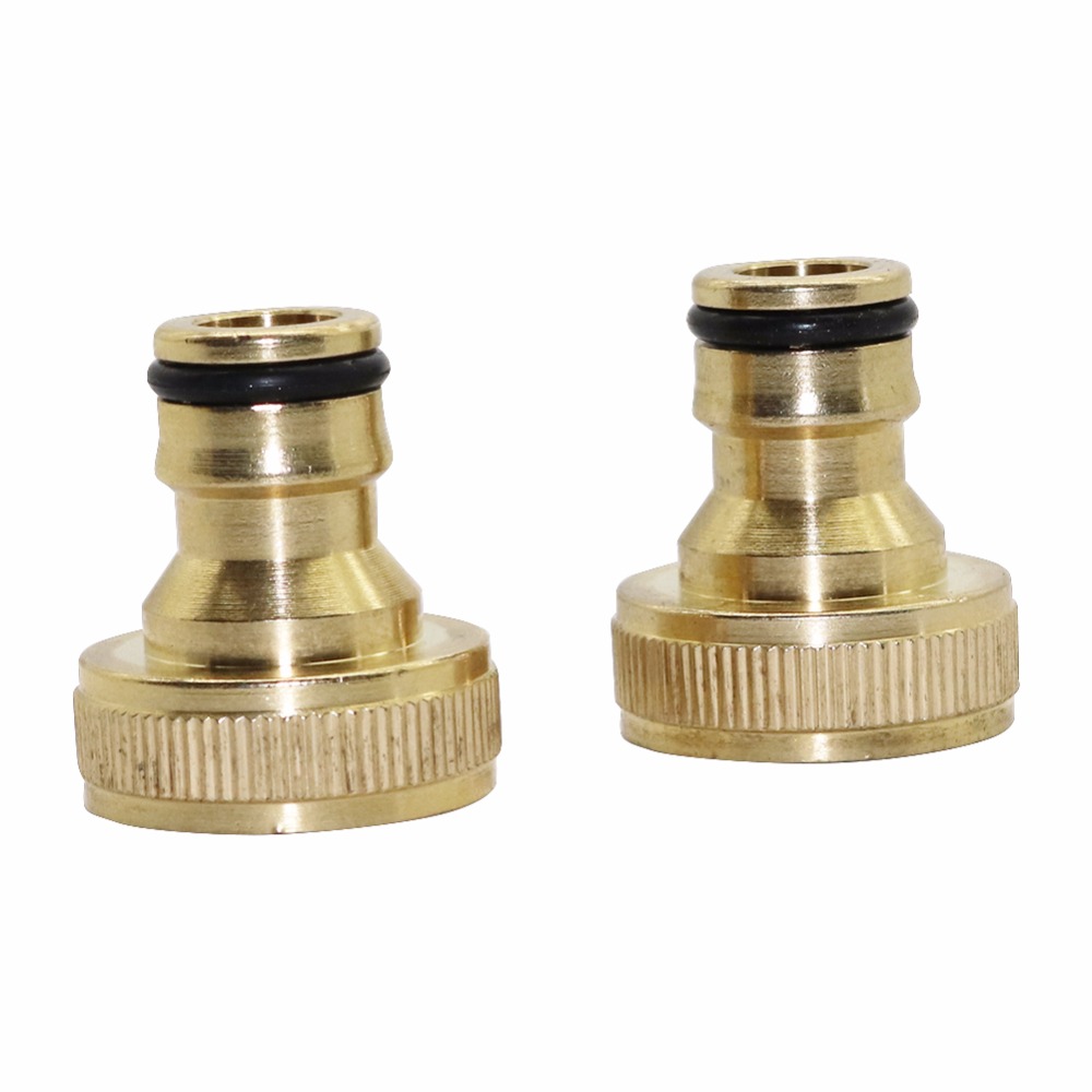 1pc 1/2" and 3/4" Female Thread Brass Copper Quick Connectors joints Home Garden Watering Accessories Car Washing Pipe Fittings