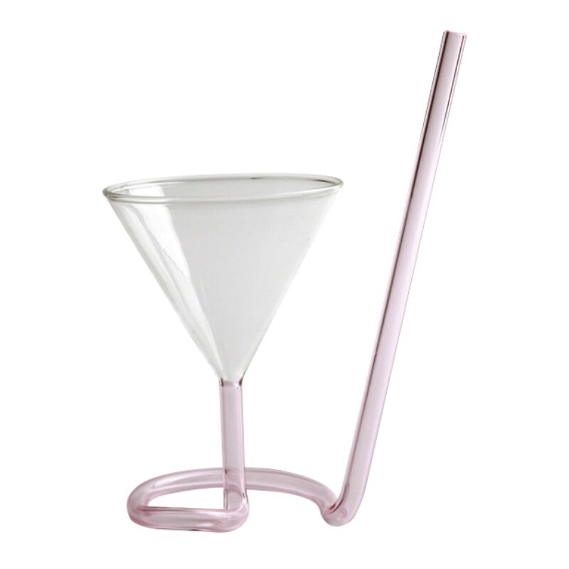 Copas de cóctel de vino en espiral, copas de champán de pajita larga, Copas de copa para de boda, KTV Bar, vasos de zumo: A