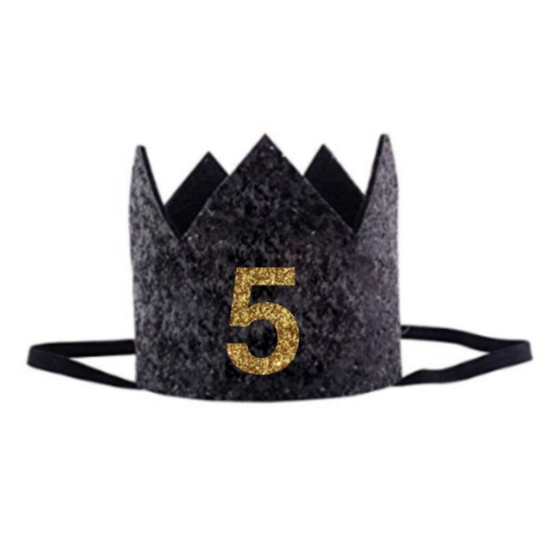 1 Pc freundlicher Neue Jahr Geburtstag Hütte Baby Geburtstag Kappe Mädchen Jungen Prinzessin Krone Erwachsene Stirnband Hairwear: 5