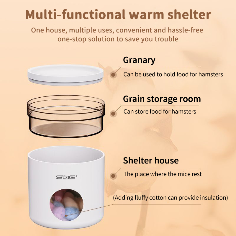Hamster house insulation nest sleeping nest multifunctional cotton ball insulation winter supplies Golden Bear hedgehog house