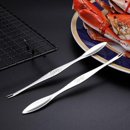 XMT-HOME Seafood tool crab cracker scissors fork shrimp peeler seafood set kitchen gadgets 1set: 2pcs fork