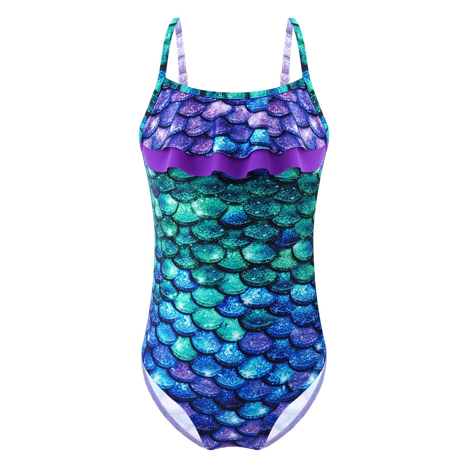 Maillot De Bain 2 Pièces Fille TiaoBug - Bikini Tankini à Bretelles Et Short, Imprimé Cœurs, Taille 3-16 Ans (Polyamide/Spandex)