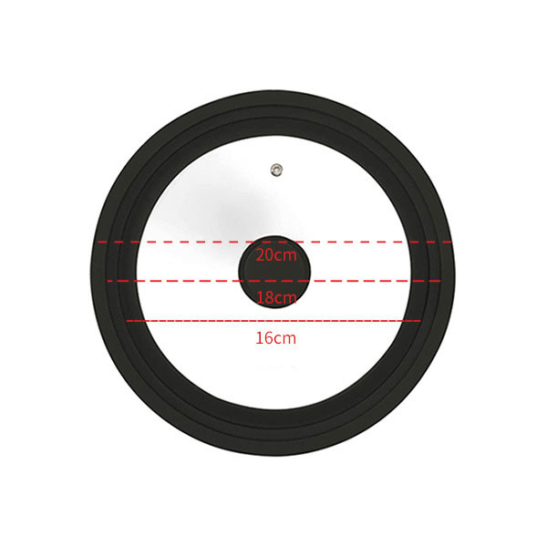 Multi Size Universal Lid for Pots Pans Cookware Tempered Glass Lid for Skillets with Silicone Rim Replacement Lid for Frying Pan: Light Grey