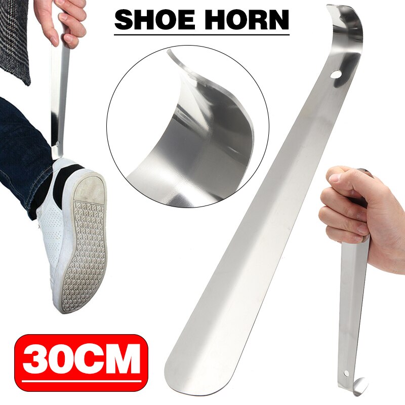 30Cm Rvs Metalen Schoenlepel Lange Lepel Inserter Remover Schoenlepel Slip Handvat Draagbare Voor Thuis Leveringen