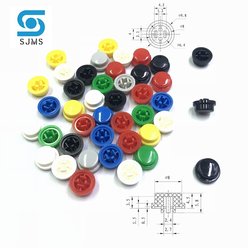 Plastic Micro Switch Button Cover A95 Momentary Switch Button Cover Size 9.8*5.8mm for 6*6MM Square Tact Switch 50pcs