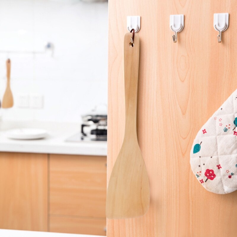 Houten Schop Spatel Wok Handgemaakte Lepel Niet Stok Keuken Koken Schraper B95B