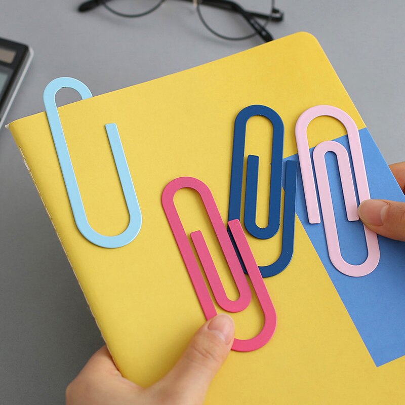 2pcs Metal Bookmark Clips Photo Schedule Planner Notes Bookmark Stationery Paper Clips Planner Clips Office School Supplies