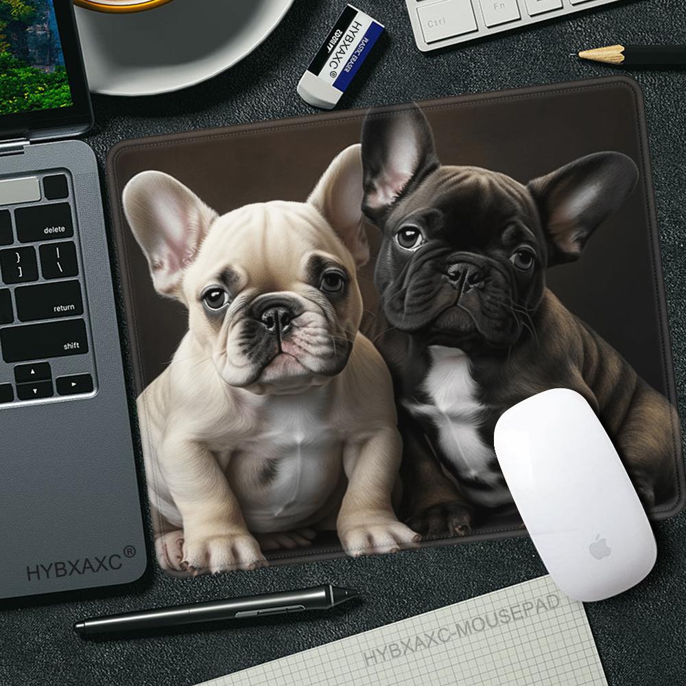 Duurzame muismatten voor mannen en vrouwen Franse Bulldog-hondmuismat Gamingtafelpad Antisliprubber 18 * 22 cm